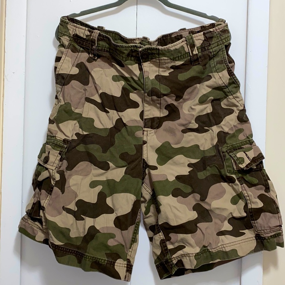 Men’s Cargo Shorts - Camo - Size 36